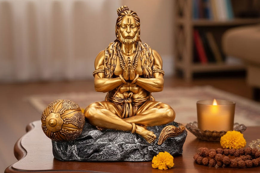 Meditative Hanuman Idol: Where Inner Peace Meets Divine Strength