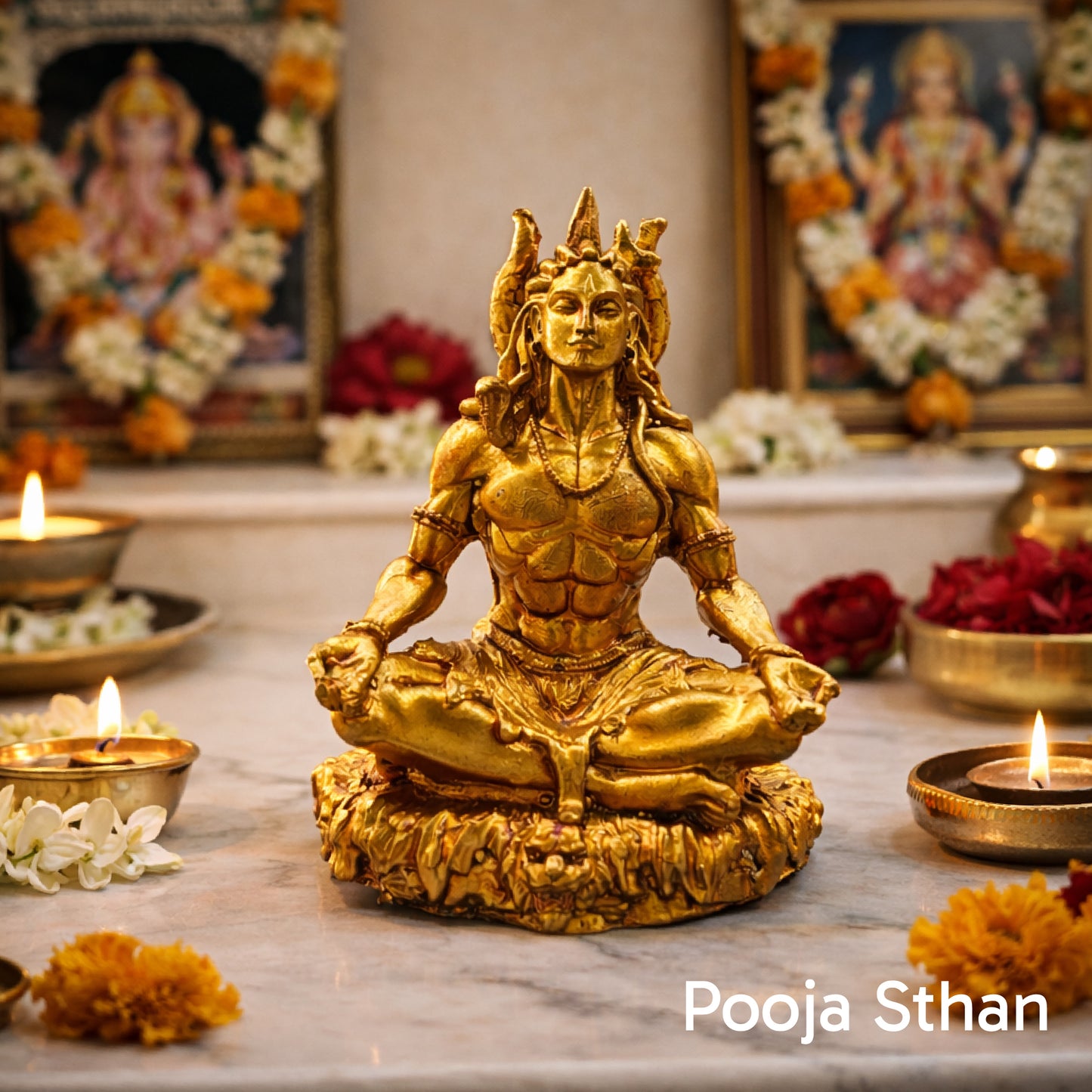 Mahayogi Shivji For Car Dashboard & Work Desk ( 3.5 X 2.2 Inch)